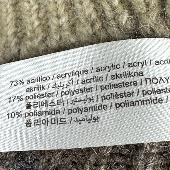 Zara Womens Cable Knit Sweater Size L Multicolor Stripes Soft Cozy Fisherman - Picture 5 of 9